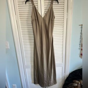 A New Day Satin Tan Blouse